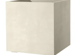 Deroma Pflanzkübel Cubo Millennium mit Rollen 49 cm x 49 cm x 49 cm Perlweiß