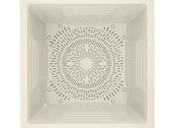 Deroma Pflanzkübel Cubo Millennium mit Rollen 49 cm x 49 cm x 49 cm Perlweiß