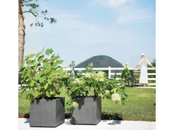 Deroma Pflanzkübel Cubo Millennium 25 cm x 25 cm x 25 cm Anthrazit