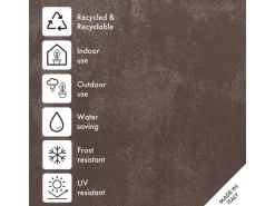 Deroma Pflanzkübel Millennium mit Rollen 49 cm x 49 cm x 49 cm Brown