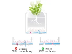 Deroma Pflanzkübel Millennium mit Rollen 49 cm x 49 cm x 49 cm Brown