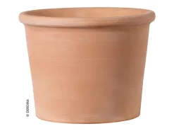 Deroma Pflanztopf Zylinder Bordato 43 cm Weiß