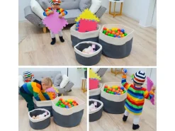 DuneDesign Aufbewahrungskorb aus Baumwolle 35 Liter Ø 39 x 30 cm