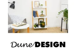 DuneDesign Badezimmer Leiterregal 45 x 90 cm aus Bambus