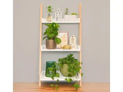 DuneDesign Badezimmer Leiterregal 45 x 90 cm aus Bambus