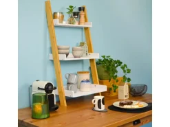 DuneDesign Badezimmer Leiterregal 45 x 90 cm aus Bambus