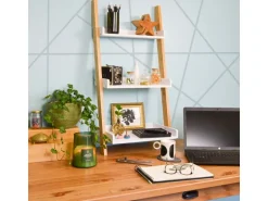 DuneDesign Badezimmer Leiterregal 45 x 90 cm aus Bambus