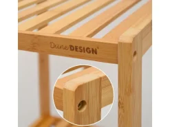 DuneDesign Badezimmer-Regal 83 x 38 x 40 cm mit 3 Fächern aus Bambus