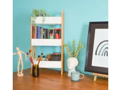 DuneDesign Bambus Küchen-Nischenregal auf Rollen 38 x 20 x 80 cm