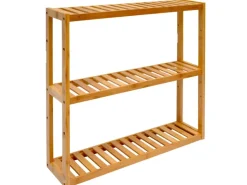 DuneDesign Bambus Regal für das Badezimmer  60 x 54 x 15 cm