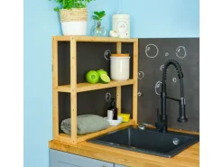 DuneDesign Bambus Regal für das Badezimmer 60 x 54 x 15 cm