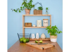 DuneDesign Bambus Regal für das Badezimmer 60 x 54 x 15 cm