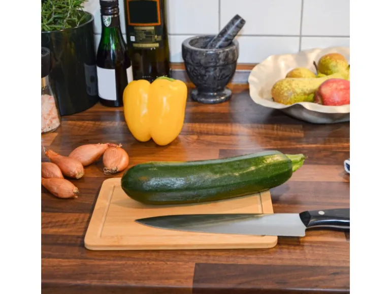 DuneDesign 6er Set Frühstücksbrettchen 22 x 15 cm aus Bambus Rund