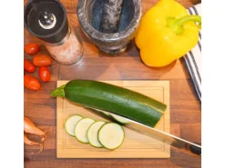 DuneDesign 6er Set Frühstücksbrettchen 22 x 15 cm aus Bambus Eckig