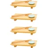 DuneDesign 4er Set Japanisches Sushi Brett 27 x 16 x 4 cm mit Schälchen