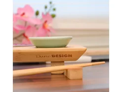 DuneDesign 4er Set Japanisches Sushi Brett 27 x 16 x 4 cm mit Schälchen