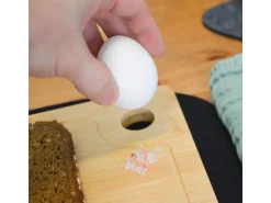 DuneDesign 3er Set Schneidebrett aus Bambus 33 x 22 cm mit Saftrille