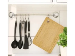 DuneDesign 3er Set Schneidebrett aus Bambus 33 x 22 cm mit Saftrille