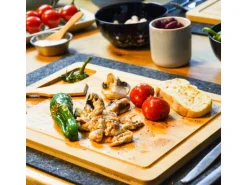 DuneDesign Raclettebrett mit Spachtel für 6 Personen 30 x 22 cm aus Bambus