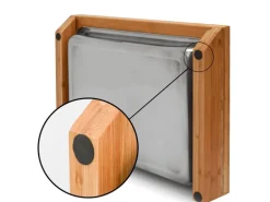 DuneDesign Schneidebrett 49 x 37 x 8 cm mit Edelstahl Auffangschale