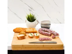 DuneDesign Schneidebrett aus Bambus 44 x 34 x 2 cm mit Kante