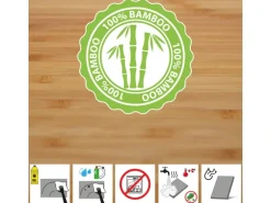 DuneDesign Schneidebrett aus Bambus 2er Set 30 x 25 x 2 cm mit Saftrille