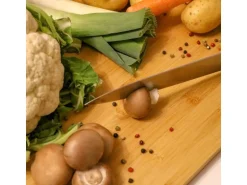 DuneDesign XL Schneidebrett aus Bambus 50 x 35 x 2 cm  Holzfarben