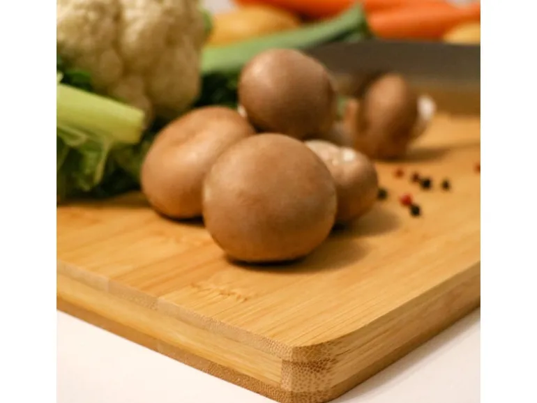 DuneDesign XL Schneidebrett aus Bambus 50 x 35 x 2 cm Holzfarben