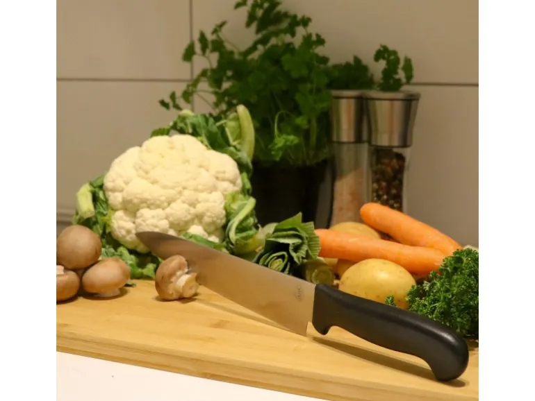 DuneDesign XL Schneidebrett aus Bambus 50 x 35 x 2 cm Holzfarben