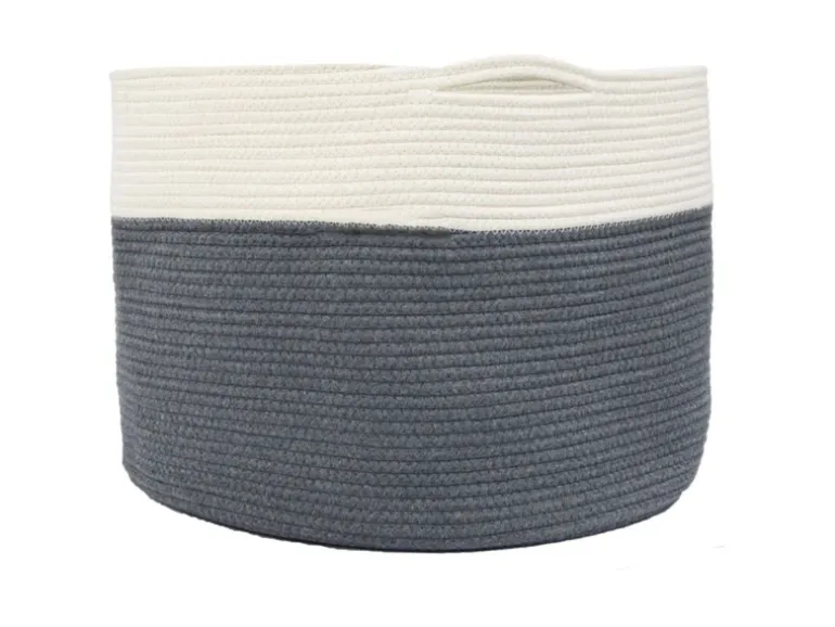 DuneDesign XXL Aufbewahrungskorb aus Baumwolle 60 Liter Ø 50 x 35 cm