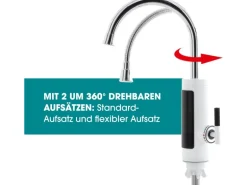 Easymaxx Warm und Kaltwasserarmatur mit integriertem Durchlauferhitzer 3600 W