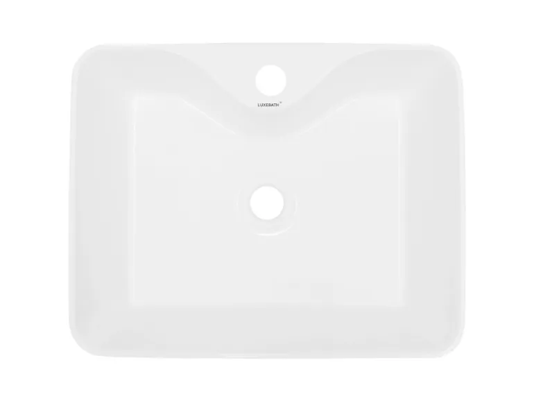 ECD Germany Design Waschbecken Waschtisch 480 x 380 x 140 mm inkl Ablaufgarnitur