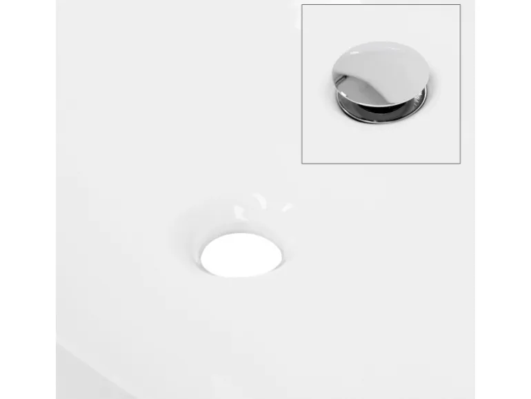 ECD Germany Design Waschbecken Waschtisch 480 x 380 x 140 mm inkl Ablaufgarnitur