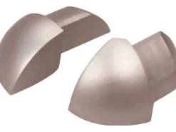 Ecke Viertelkreis-Abschlussprofil Alu eloxiert Kupfer gebürstet 10 mm (2 Stk.)