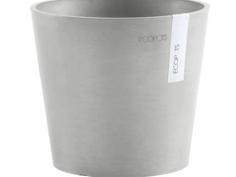 Ecopots Pflanztopf Amsterdam Mini Weißgrau 17 cm