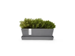 Ecopots Pflanztopf Bruges Mini Grau 25 cm x 9 cm x 8,4 cm