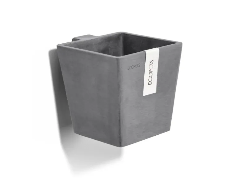 Ecopots Pflanztopf Manhattan Wall S Grau 15 cm x 17,4 cm x 15 cm