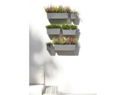 Ecopots Pflanztopf Manhattan Wall S Grau 15 cm x 17,4 cm x 15 cm