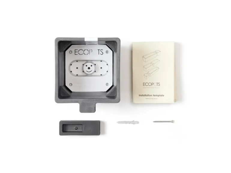 Ecopots Pflanztopf Manhattan Wall S Grau 15 cm x 17,4 cm x 15 cm