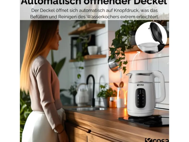 Ecosa EO-698 Wasserkocher mit Temperatureinstellung 1,7 L