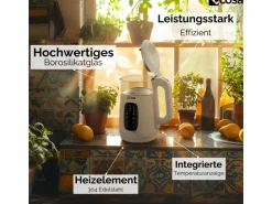 Ecosa EO-698 Wasserkocher mit Temperatureinstellung 1,7 L