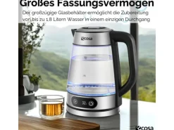Ecosa EO-696 Wasserkocher mit Temperatureinstellung 1,8 L