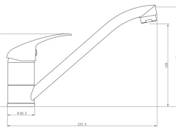 Einhebel-Küchenarmatur Tirso Chrom