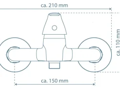 Einhebelmischer-Brausearmatur Athos Plus Chrom