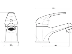 Einhebelmischer-Waschbeckenarmatur Athos Plus Chrom