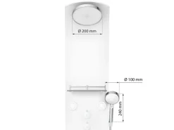 Eisl Duschpaneel Karibik 3 in 1 mit Regendusche Sechs Massagedüsen Weiß