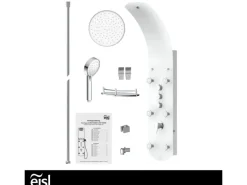Eisl Duschpaneel Karibik 3 in 1 mit Regendusche Sechs Massagedüsen Weiß