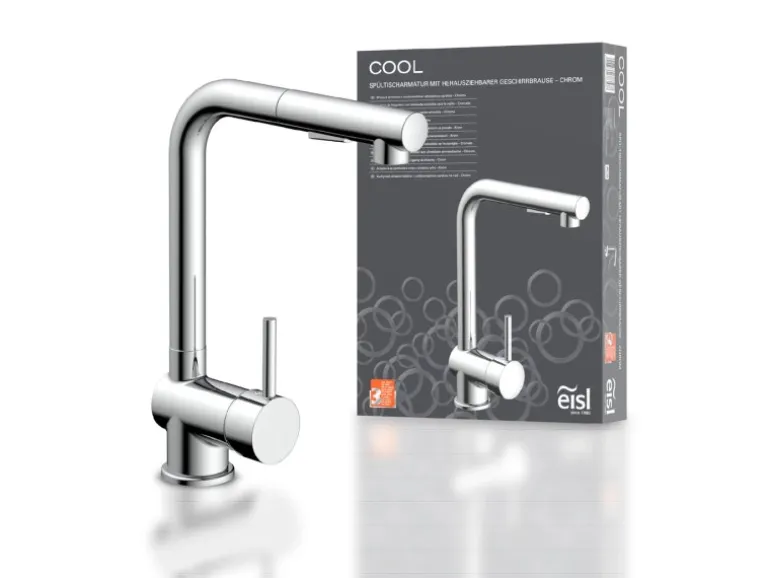Eisl Spültischarmatur Cool mit herausziehbarer Geschirrbrause Chrom