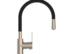 Eisl Spültischarmatur Edelstahloptik Flexo Schwarz