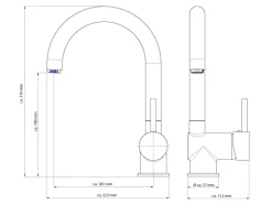 Eisl Spültischarmatur Futura Schwarz-Chrom